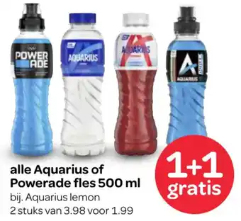 Spar Alle aquarius of powerade aanbieding