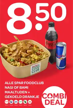 Spar Alle spar foodclub nasi of bami maaltijden + gekoeld drankje aanbieding