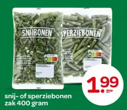Spar Snij of sperziebonen aanbieding