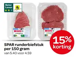 Spar Spar runderbiefstuk aanbieding