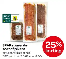 Spar Spar spareribs zoet of pikant aanbieding