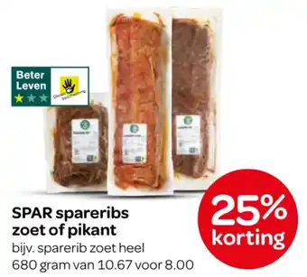 Spar Spar spareribs zoet of pikant aanbieding