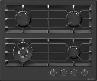 Bol.com Wiggo WH-G634GR(B) - Inbouw gaskookplaat met Wok - 60cm - Zwart Glas aanbieding