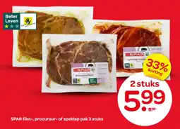 Spar Spar filet, procureur of speklap aanbieding