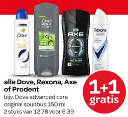 Spar Alle Dove, Rexona, Axe of Prodent aanbieding