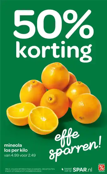 Spar Mineola aanbieding
