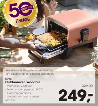 HANOS Ninja Outdooroven Woodfire aanbieding