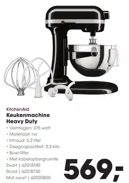 HANOS KitchenAid Keukenmachine Heavy Duty aanbieding