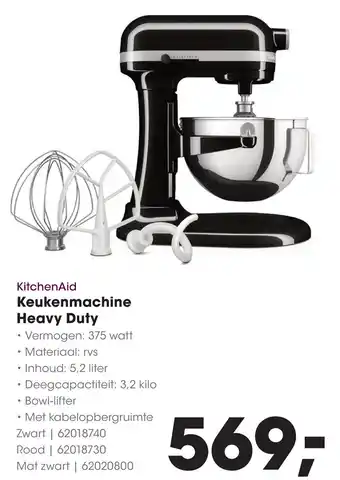 HANOS KitchenAid Keukenmachine Heavy Duty aanbieding