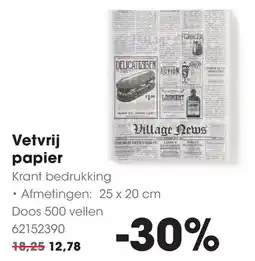 HANOS Vetvrij papier aanbieding
