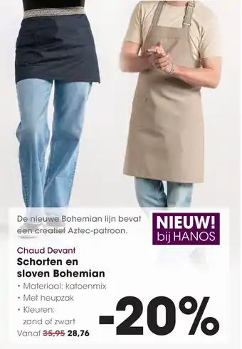 HANOS Chaud Devant Schorten en sloven Bohemian aanbieding