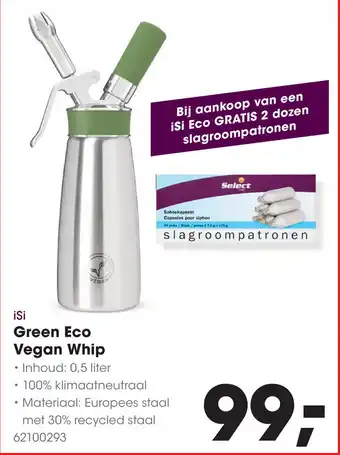 HANOS iSi Green Eco Vegan Whip aanbieding