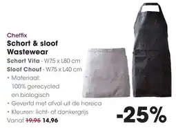 HANOS Cheffix Schort & sloof Wastewear aanbieding
