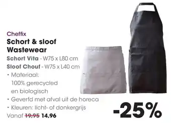 HANOS Cheffix Schort & sloof Wastewear aanbieding