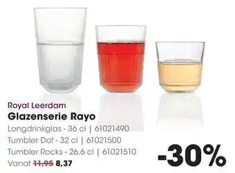 HANOS Royal Leerdam Glazenserie Rayo aanbieding