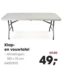HANOS Klap en vouwtafel aanbieding