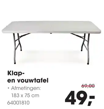 HANOS Klap en vouwtafel aanbieding