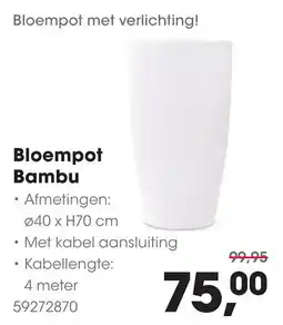 HANOS Bloempot Bambu aanbieding