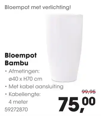 HANOS Bloempot Bambu aanbieding
