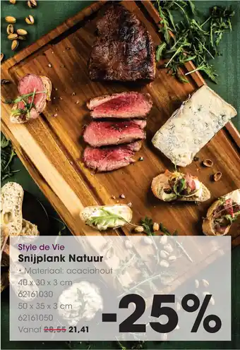 HANOS Style de Vie Snijplank Natuur aanbieding