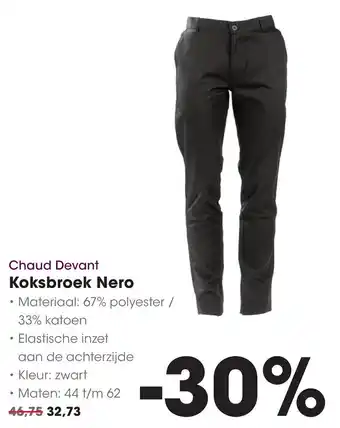 HANOS Chaud Devant Koksbroek Nero aanbieding