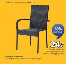 Jysk Gudhjem stapelstoel aanbieding