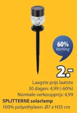 Jysk Splitterne solarlamp aanbieding
