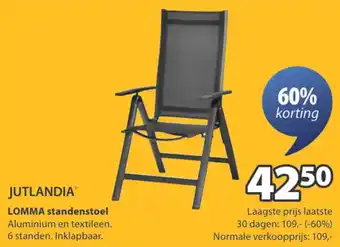 Jysk Jutlandia lomma standenstoel aanbieding