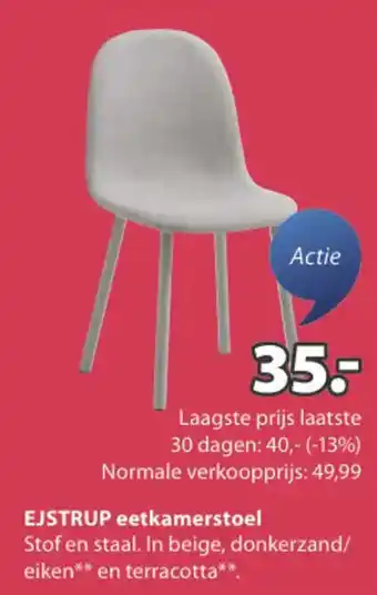Jysk Ejstrup eetkamerstoel aanbieding