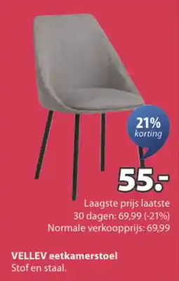 Jysk Vellev eetkamerstoel aanbieding