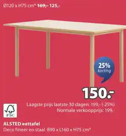 Jysk Alsted eettafel aanbieding