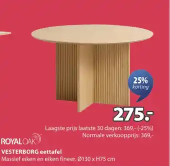 Jysk Vesterborg eettafel aanbieding