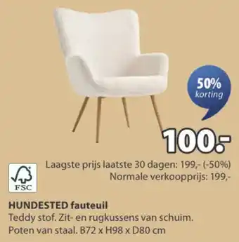 Jysk Hundested fauteuil aanbieding