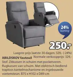Jysk Abildskov fauteuil aanbieding