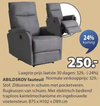 Jysk Abildskov fauteuil aanbieding