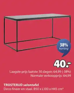 Jysk Trosterud salontafel aanbieding