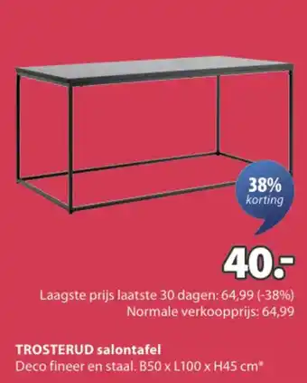 Jysk Trosterud salontafel aanbieding