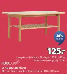 Jysk Royaloak lyngvig salontafel aanbieding