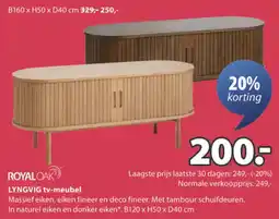 Jysk Royaloak lyngvig tv-meubel aanbieding