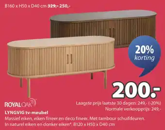 Jysk Royaloak lyngvig tv-meubel aanbieding