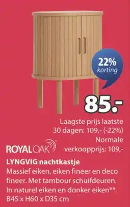 Jysk Lyngvig nachtkastje aanbieding