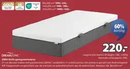 Jysk Dreamzone eima GS45 springveermatras aanbieding