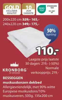Jysk Besseggen muskusdonzen dekbed aanbieding