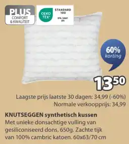 Jysk Knutseggen synthetisch kussen aanbieding