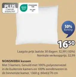 Jysk Nonsnibba kussen aanbieding