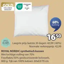 Jysk Royal nordic synthetisch kussen aanbieding