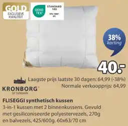 Jysk Fliseggi synthetisch kussen aanbieding