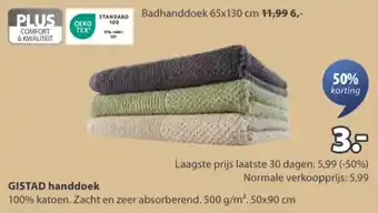 Jysk Gistad handdoek aanbieding