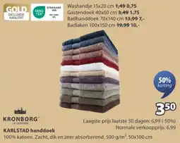 Jysk Kronborg karlstad handdoek aanbieding