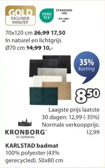 Jysk Kronborg karlstad badmat aanbieding